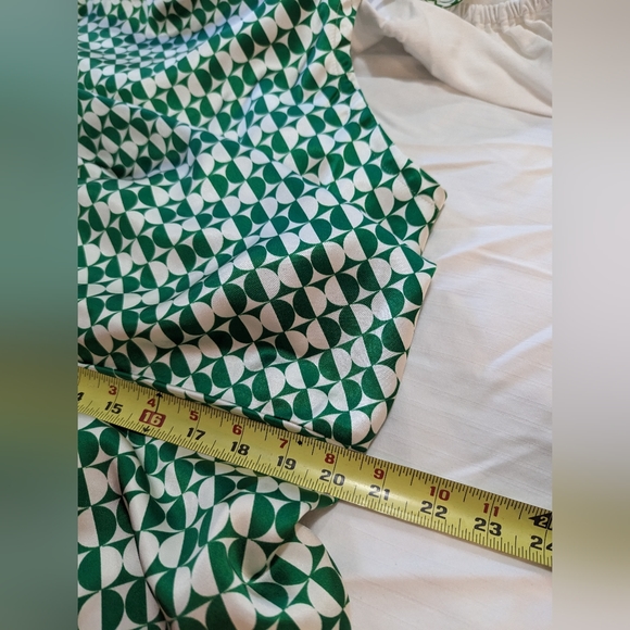 Ava & Viv Maxi Slip Dress Adjustable Straps Scoop Neck S:1X Green Cream - Picture 10 of 13